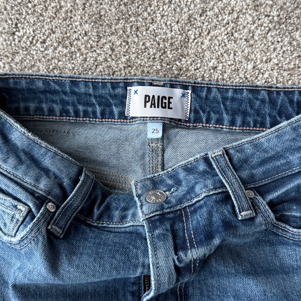 PAIGE Classic Indigo Women’s Straight Jeans - Picture 2 of 4